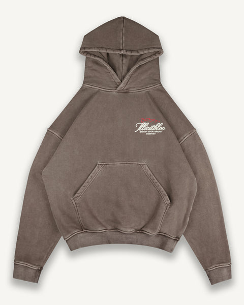SILHOUETTE HOODIE - WASHED BROWN