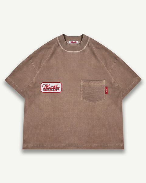 DEPT. POCKET T-SHIRT - WASHED BROWN