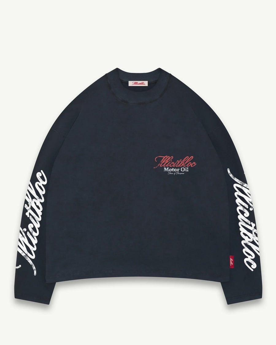 BULL MASCOT CLOUDWEAVE™ LONG SLEEVE T-SHIRT - VINTAGE BLACK