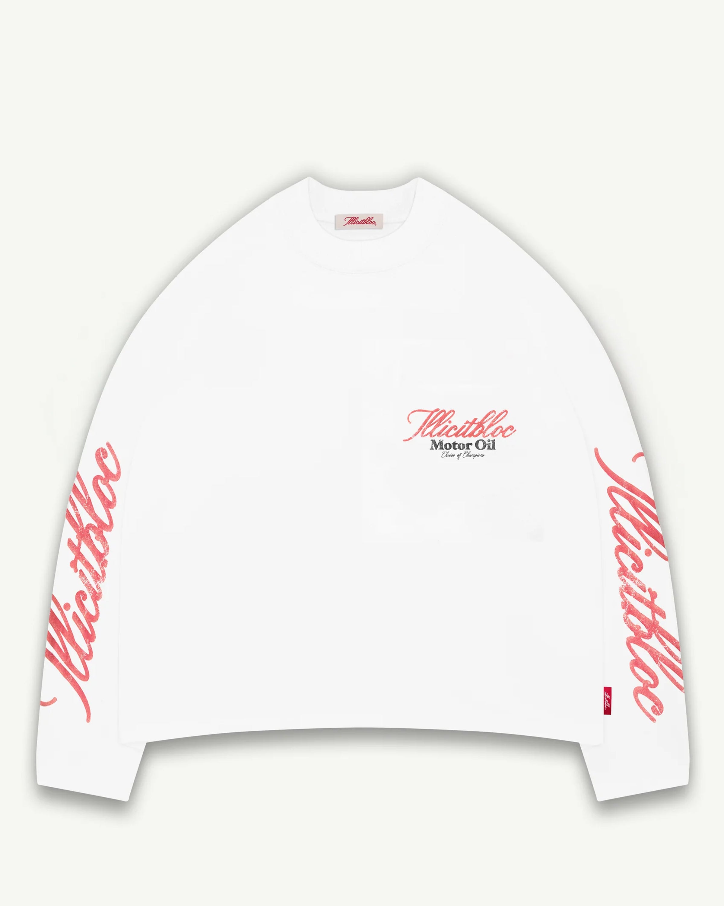 BULL MASCOT CLOUDWEAVE™ LONG SLEEVE T-SHIRT - WHITE