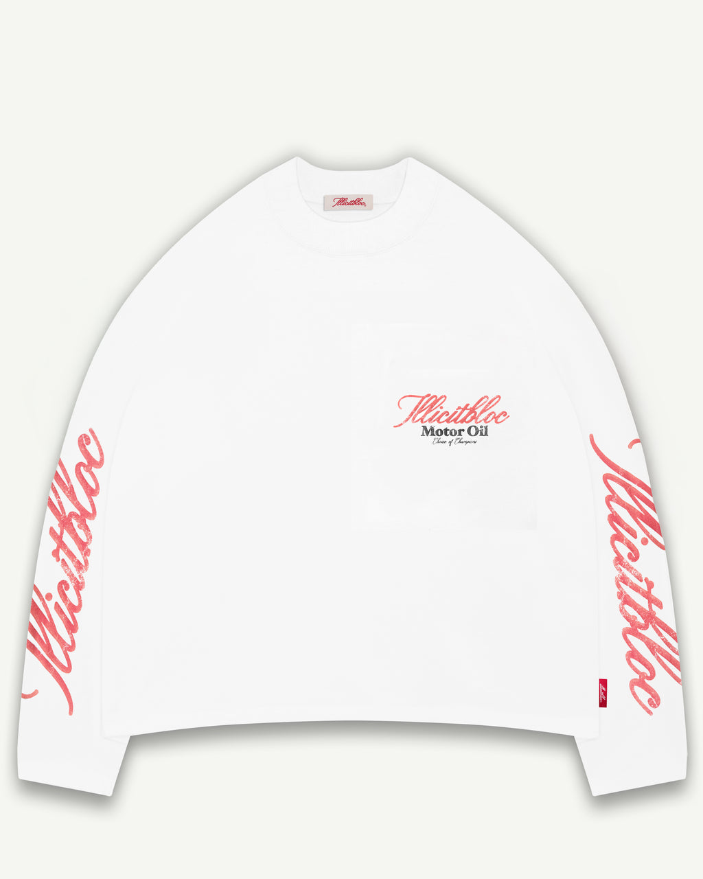 BULL MASCOT LONG SLEEVE T-SHIRT - WHITE