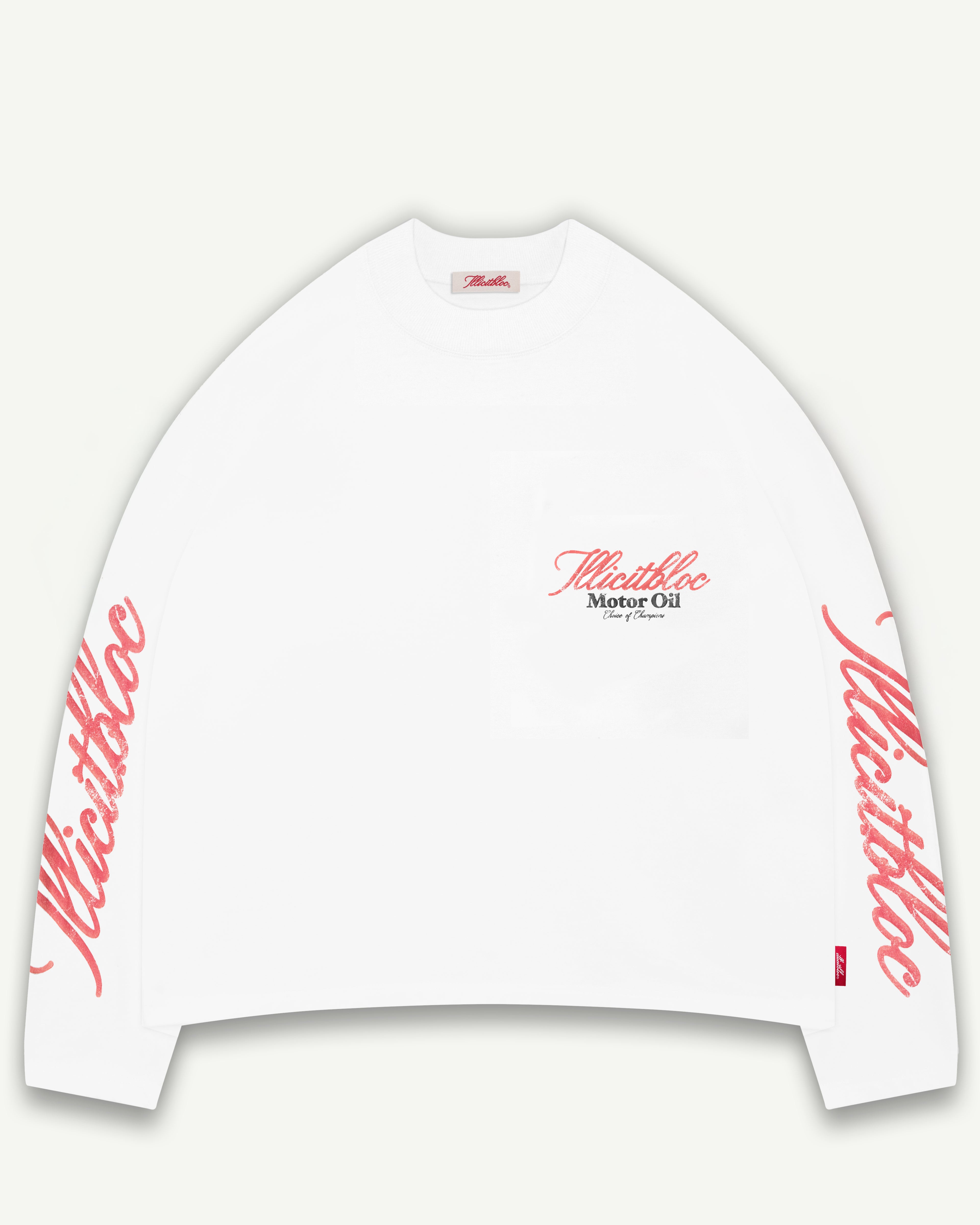 BULL MASCOT LONG SLEEVE T-SHIRT - WHITE