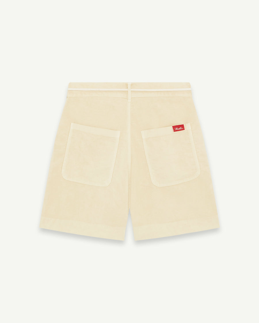 MOLESKIN FATIGUE SHORTS - BUTTERCREAM