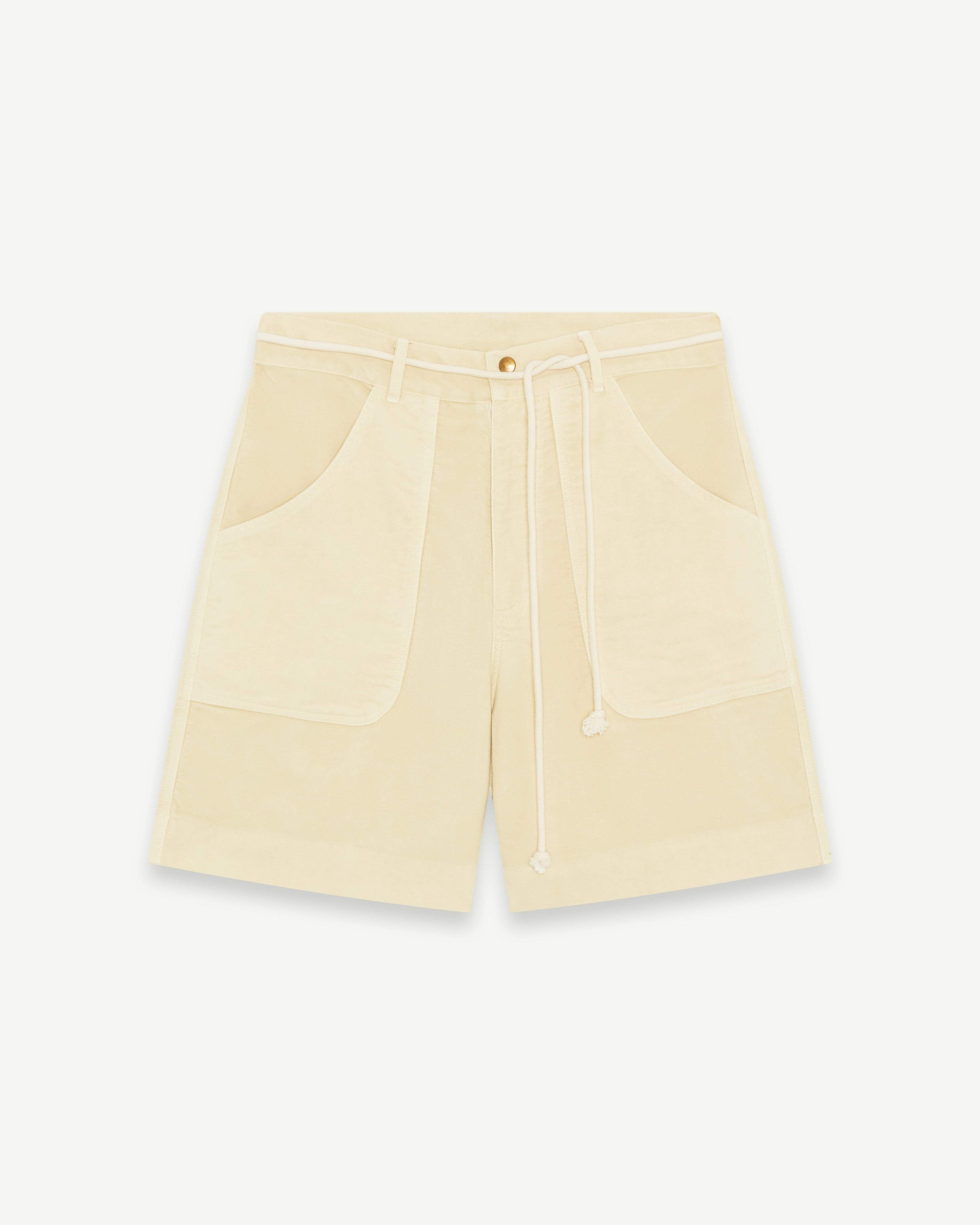 MOLESKIN FATIGUE SHORTS - BUTTERCREAM