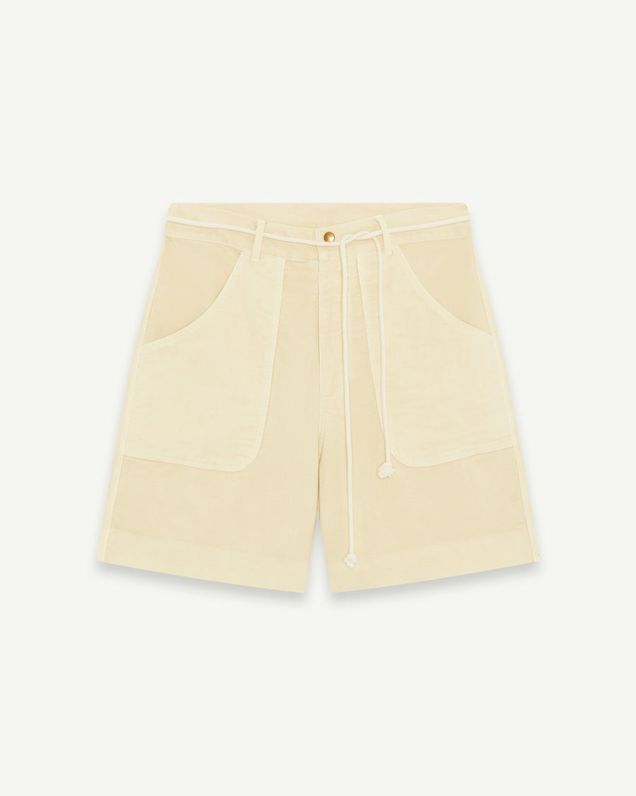 MOLESKIN FATIGUE SHORTS - BUTTERCREAM