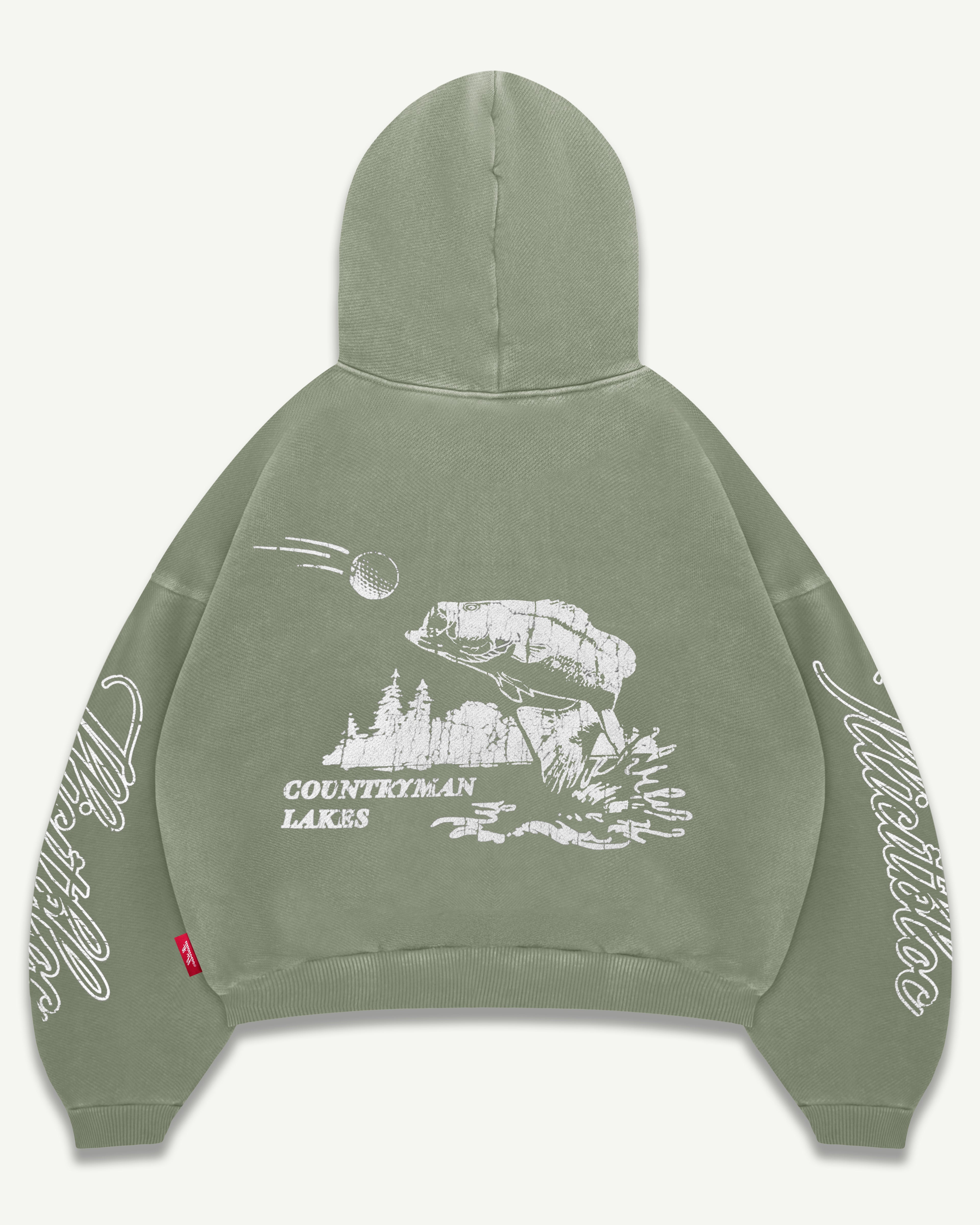 CATCH OF THE DAY HOODIE - MOSS GRAY