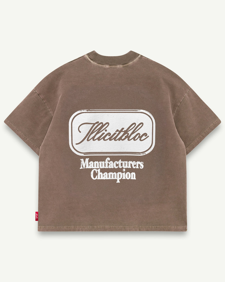 CHAMPION STAMP T-SHIRT - WASHED BROWN