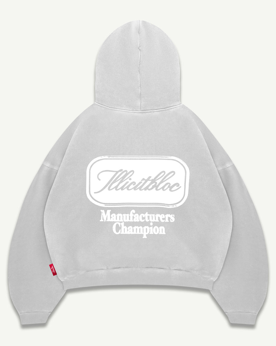 CHAMPION STAMP HOODIE - POWDER GREY