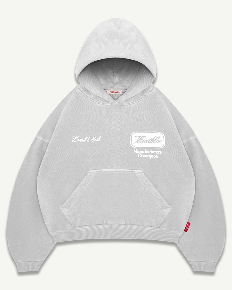 CHAMPION STAMP HOODIE - POWDER GREY