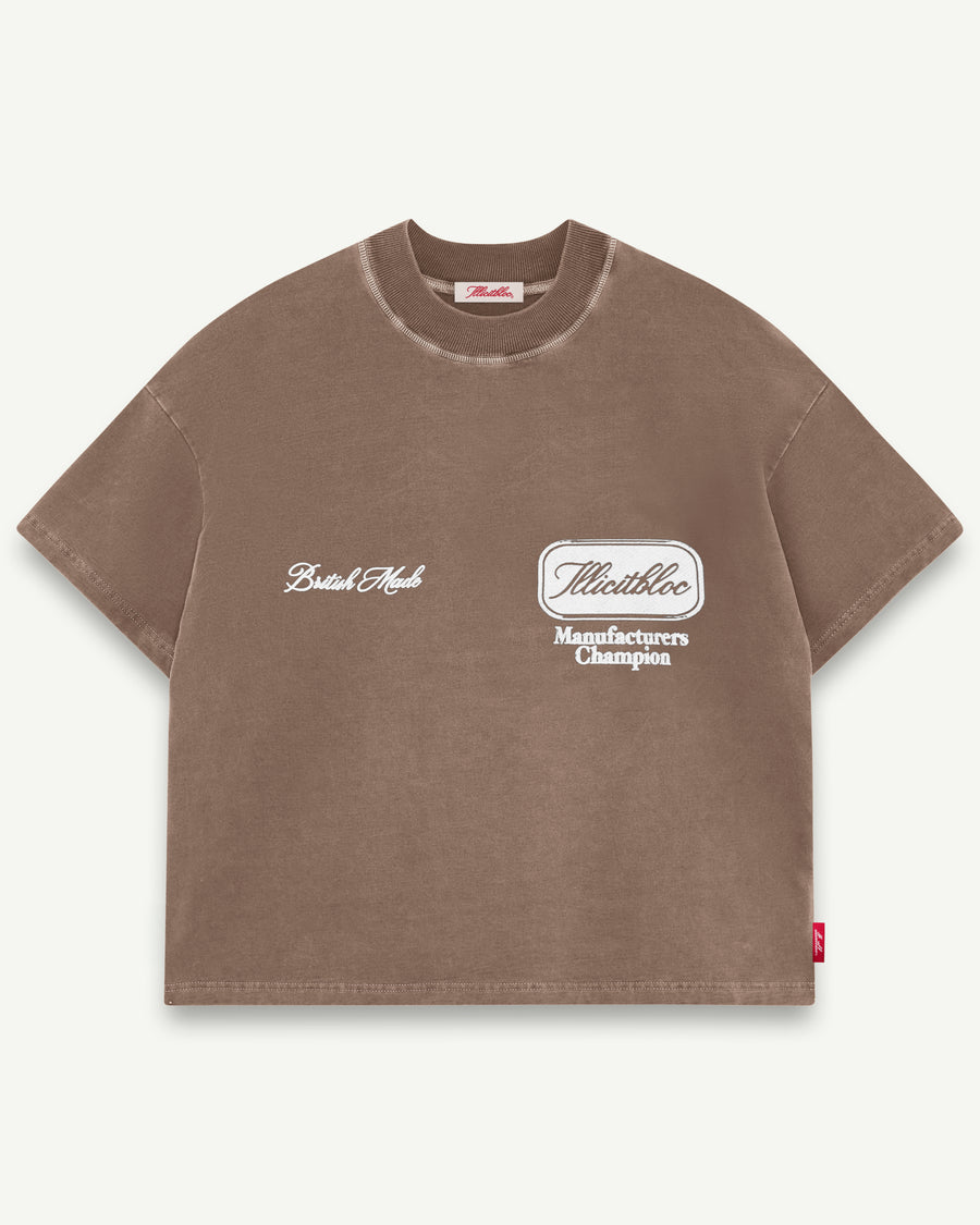 CHAMPION STAMP T-SHIRT - WASHED BROWN