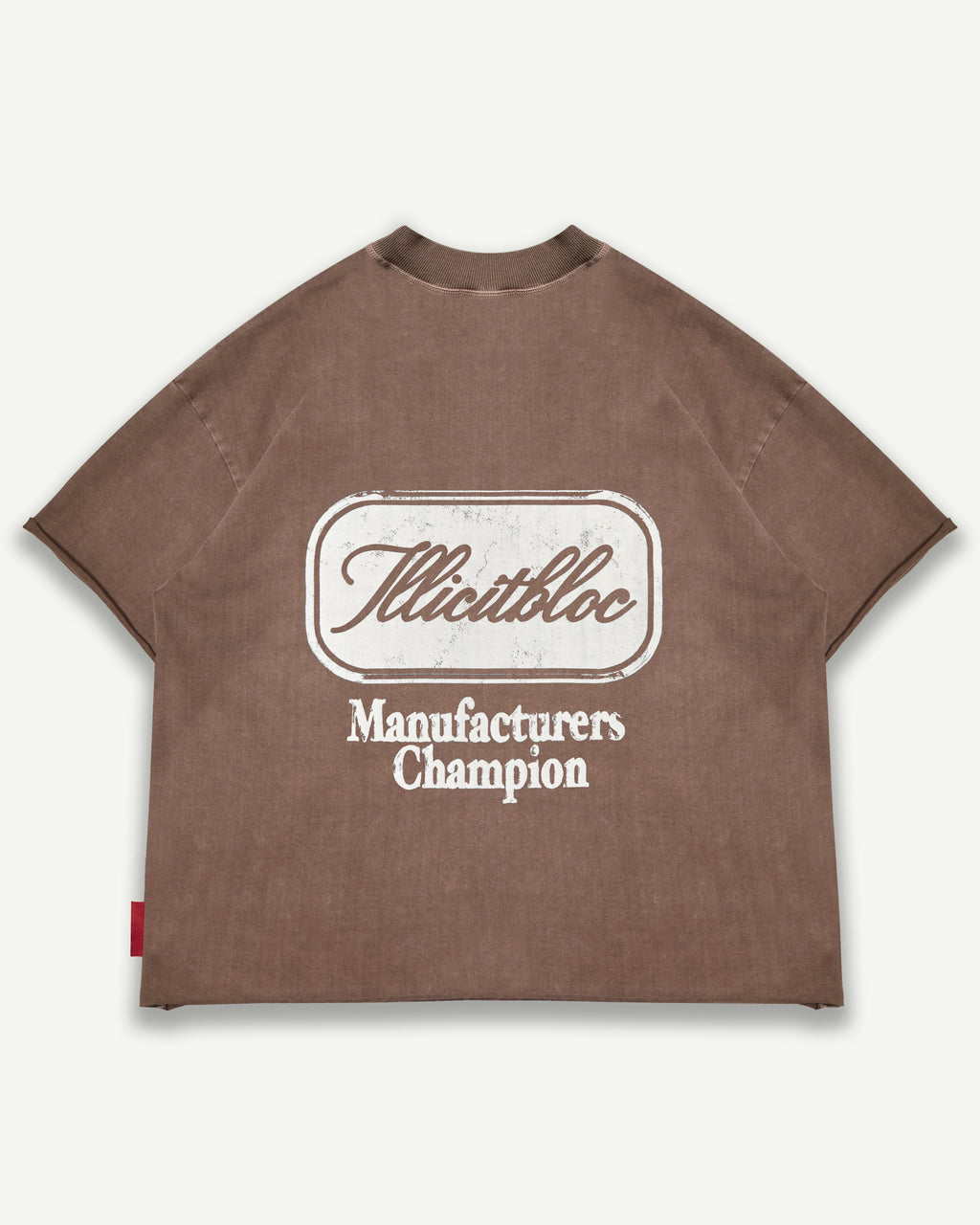 Champion Stamp Raw Hem T-shirt - Mocha