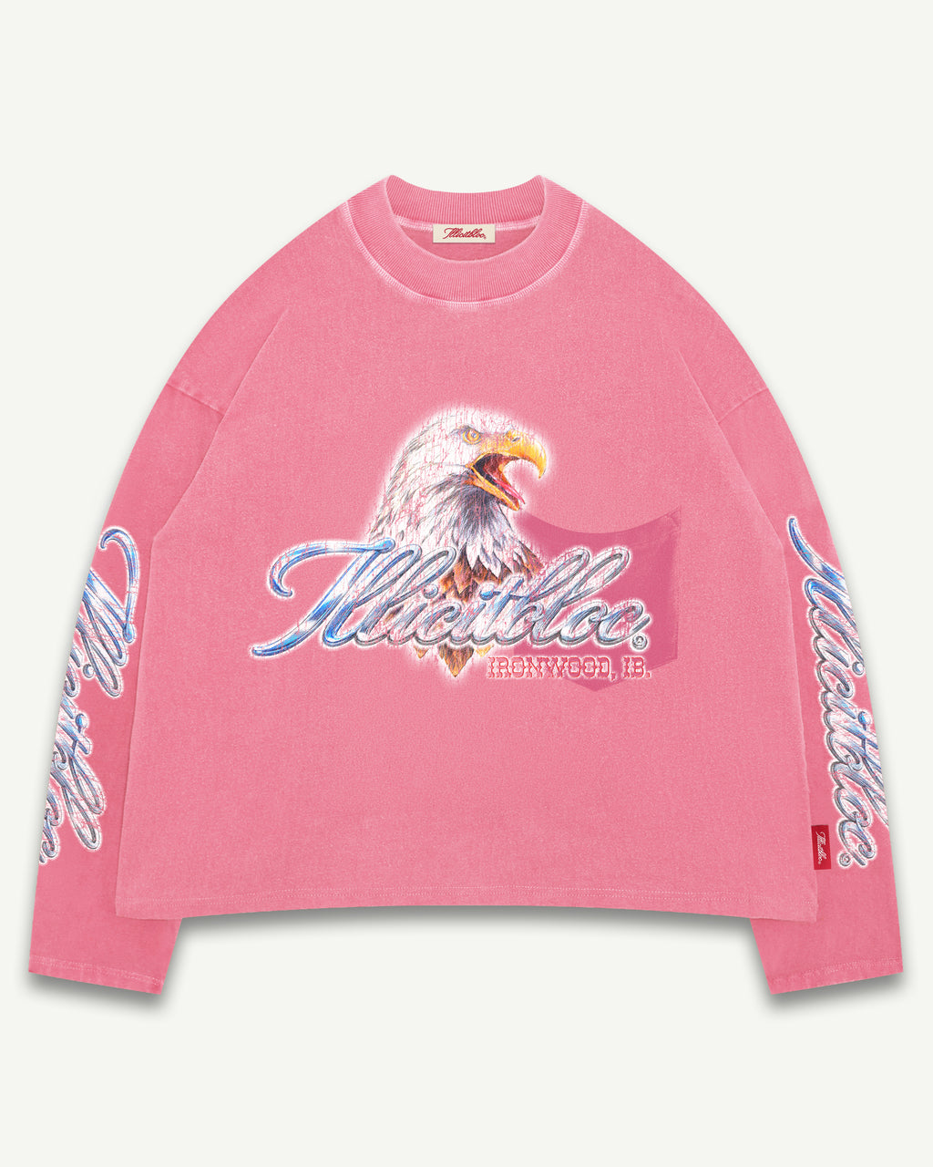 CHROME FEATHERKNIT™ LONG SLEEVE T-SHIRT - WASHED PINK