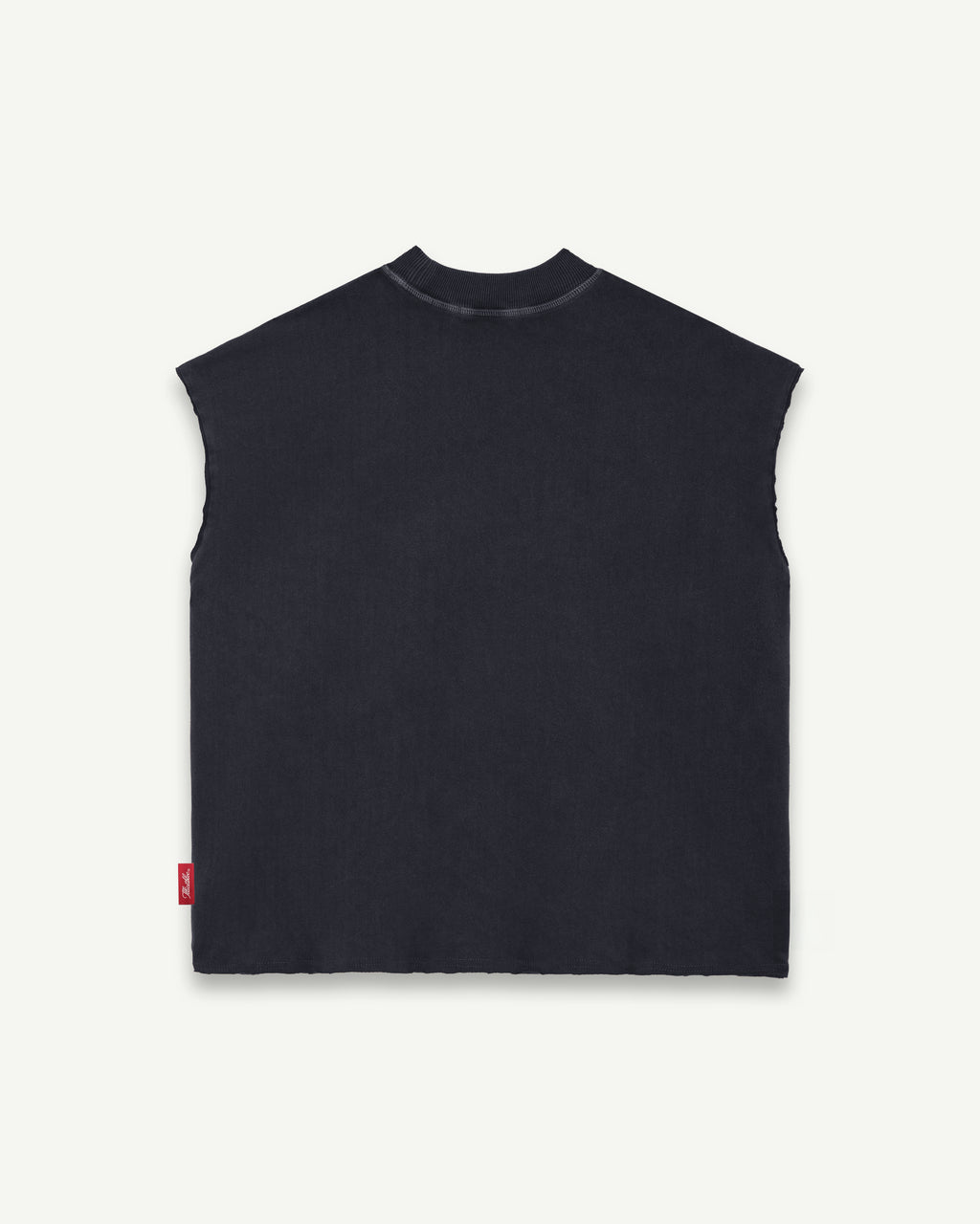 CHROME FEATHERKNIT™ RAW HEM TANK - VINTAGE BLACK