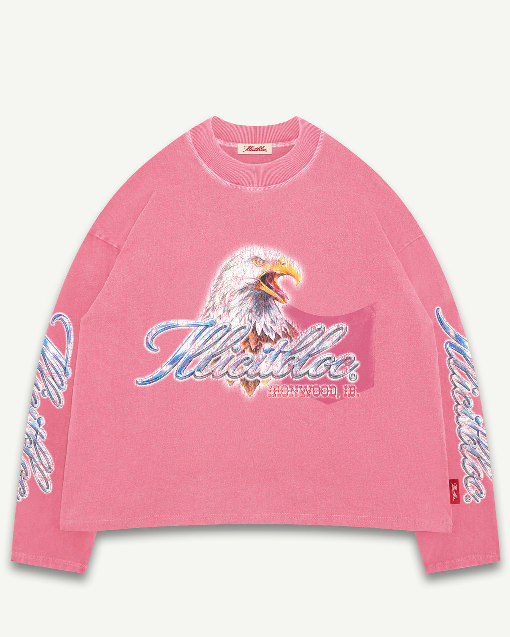 CHROME FEATHERKNIT™ LONG SLEEVE T-SHIRT - WASHED PINK