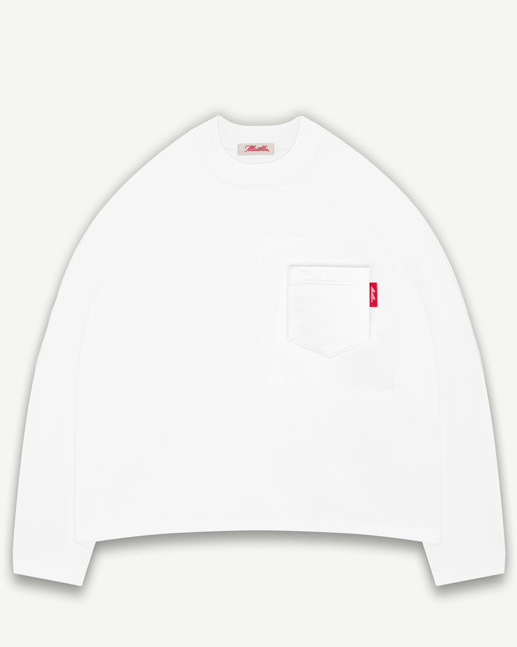 CLASSIC POCKET LONG SLEEVE T-SHIRT - WHITE