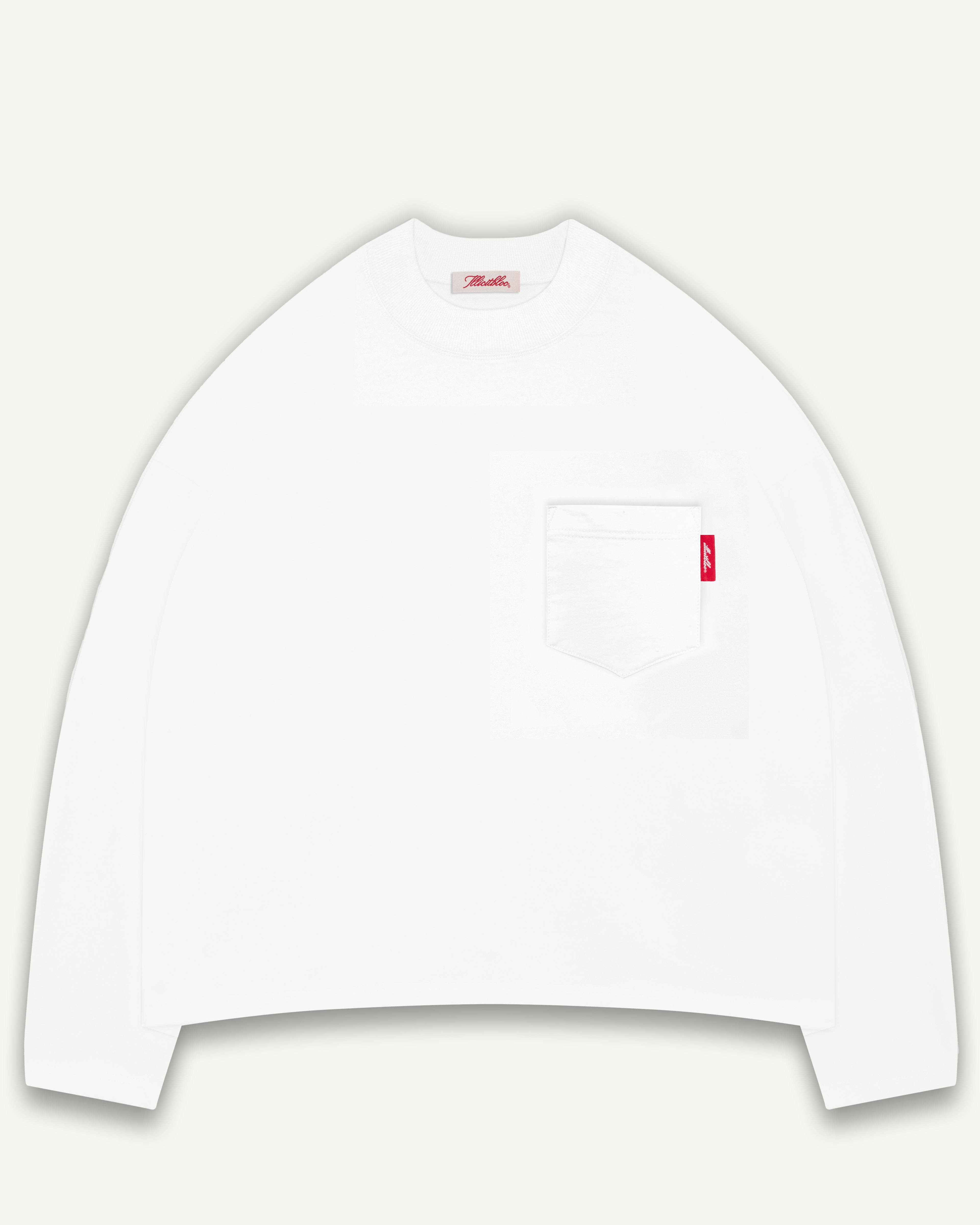 CLASSIC POCKET LONG SLEEVE T-SHIRT - WHITE