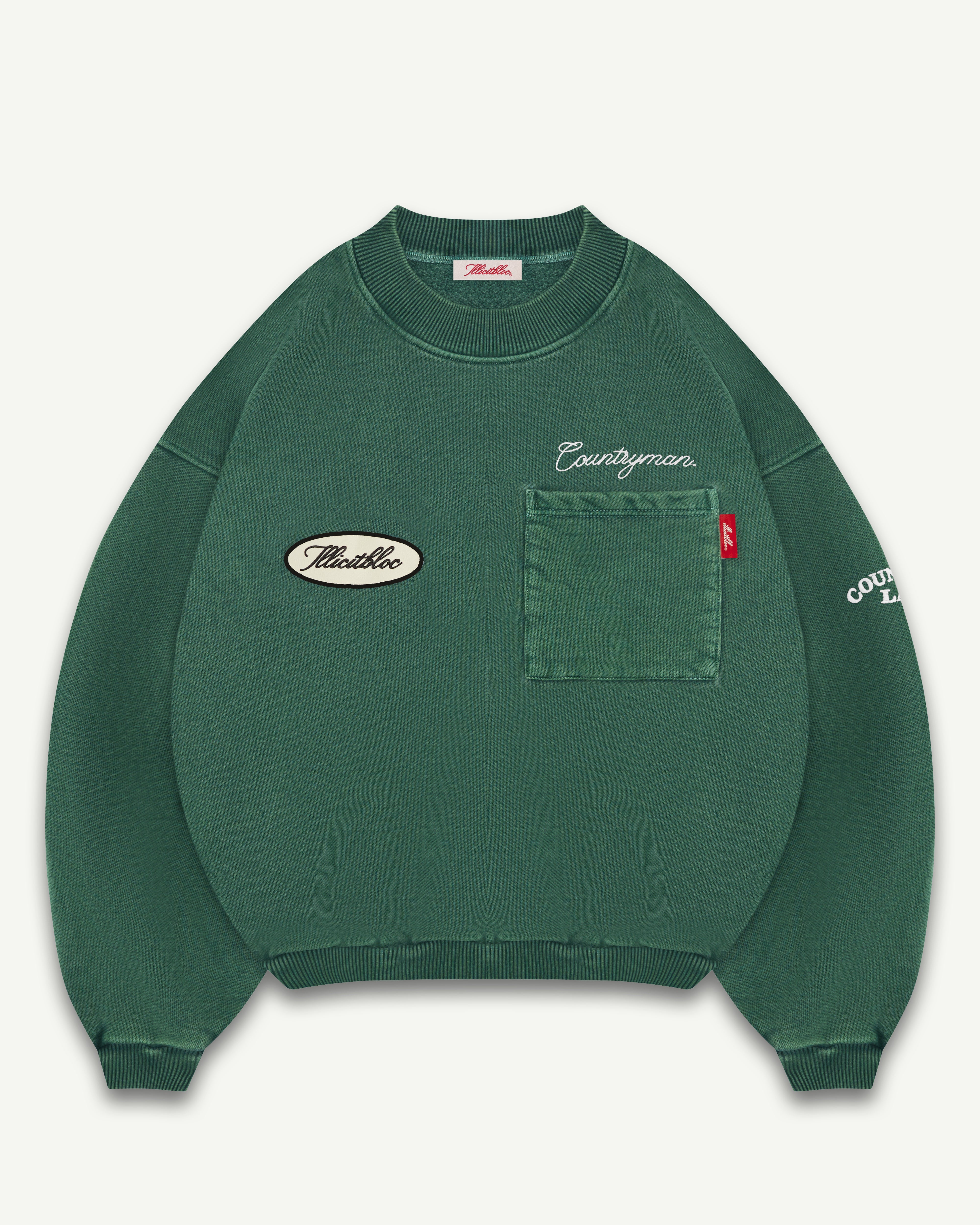 CLUBHOUSE IRONWEAVE™ POCKET SWEATSHIRT - HUNTER GREEN – Illicitbloc