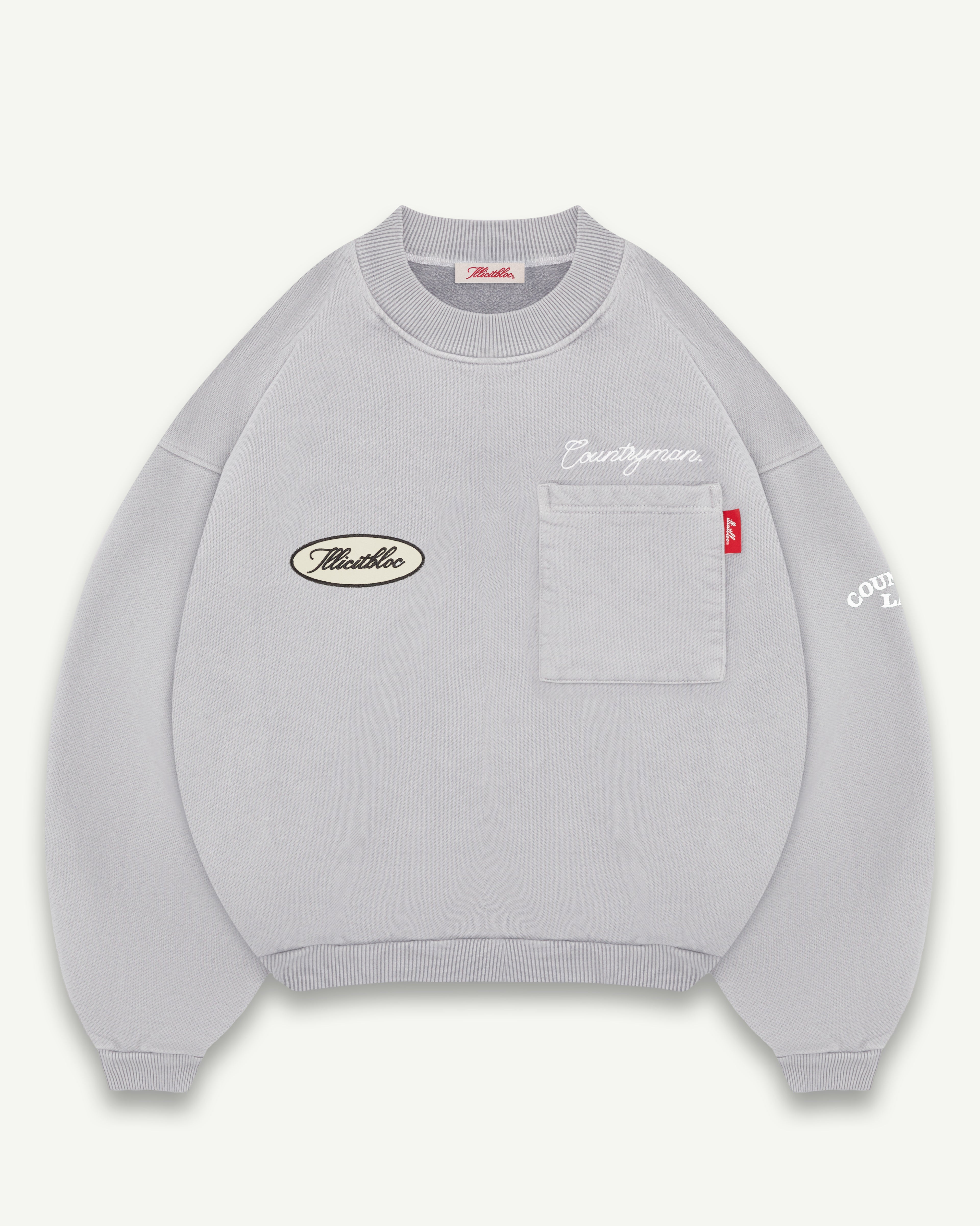 CLUBHOUSE POCKET SWEATSHIRT - POWDER GREY