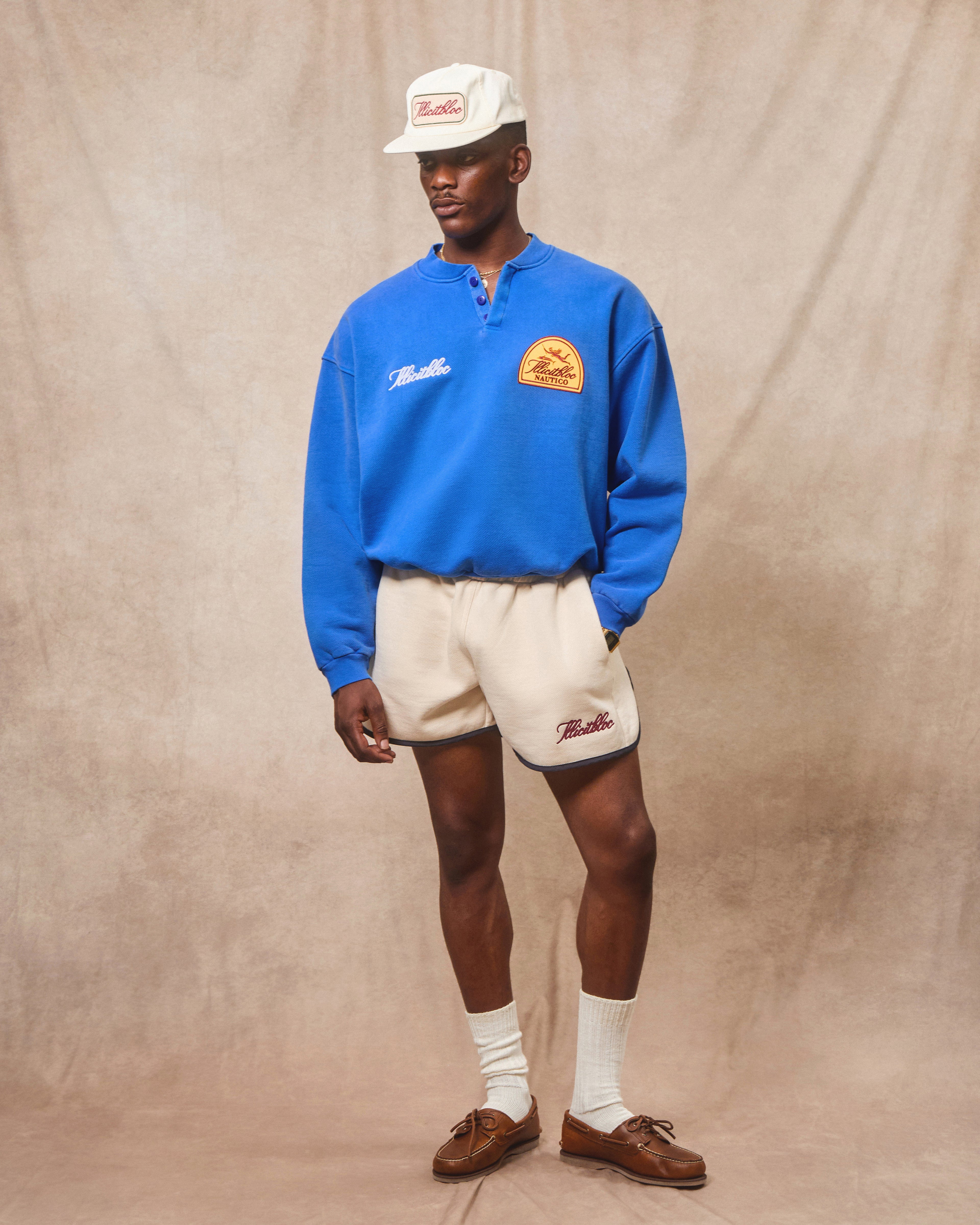 Nautico Henley Crewneck - Cobalt