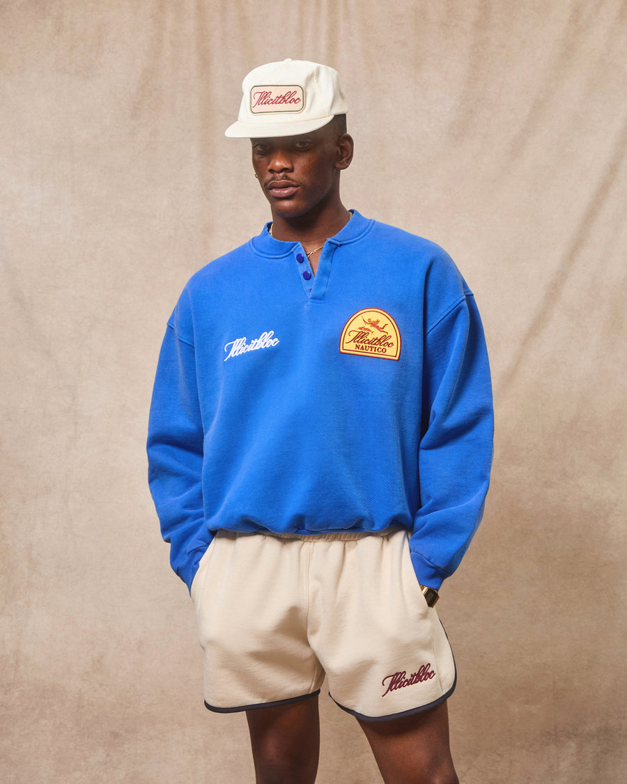 NAUTICO HENLEY CREWNECK - COBALT