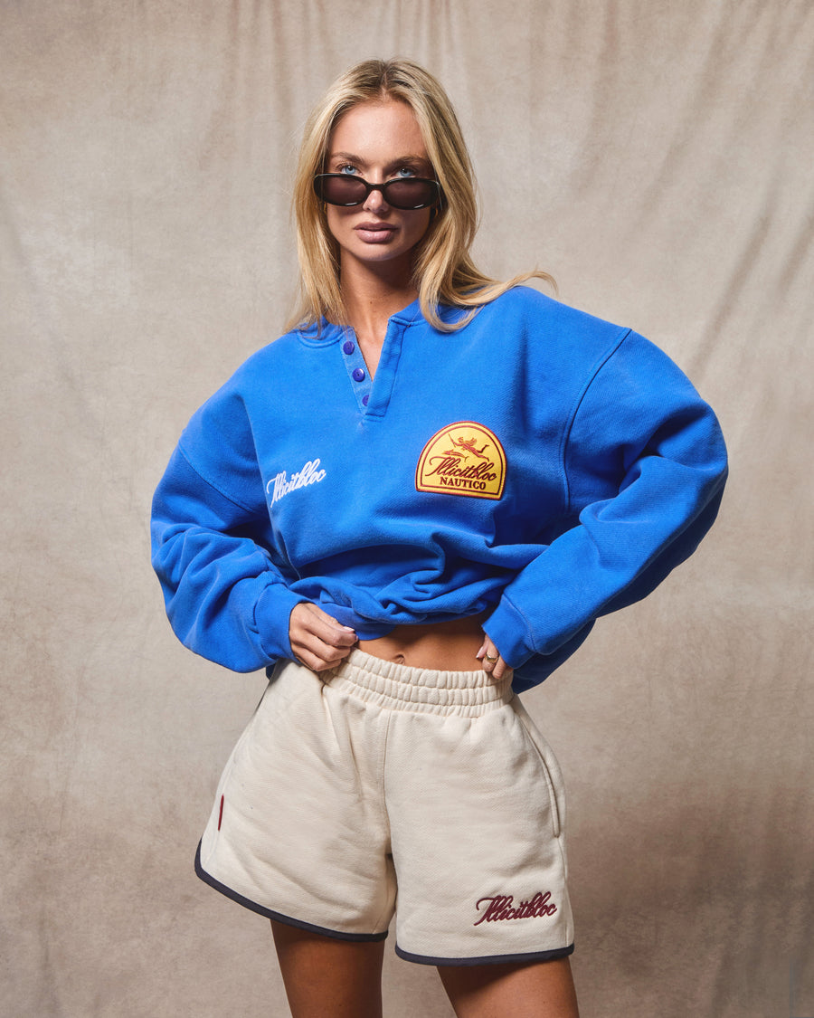 NAUTICO HENLEY CREWNECK - COBALT