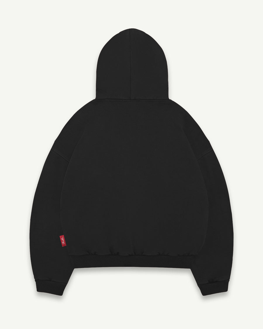 CONCHO IRONWEAVE™ ZIP HOODIE - VINTAGE BLACK