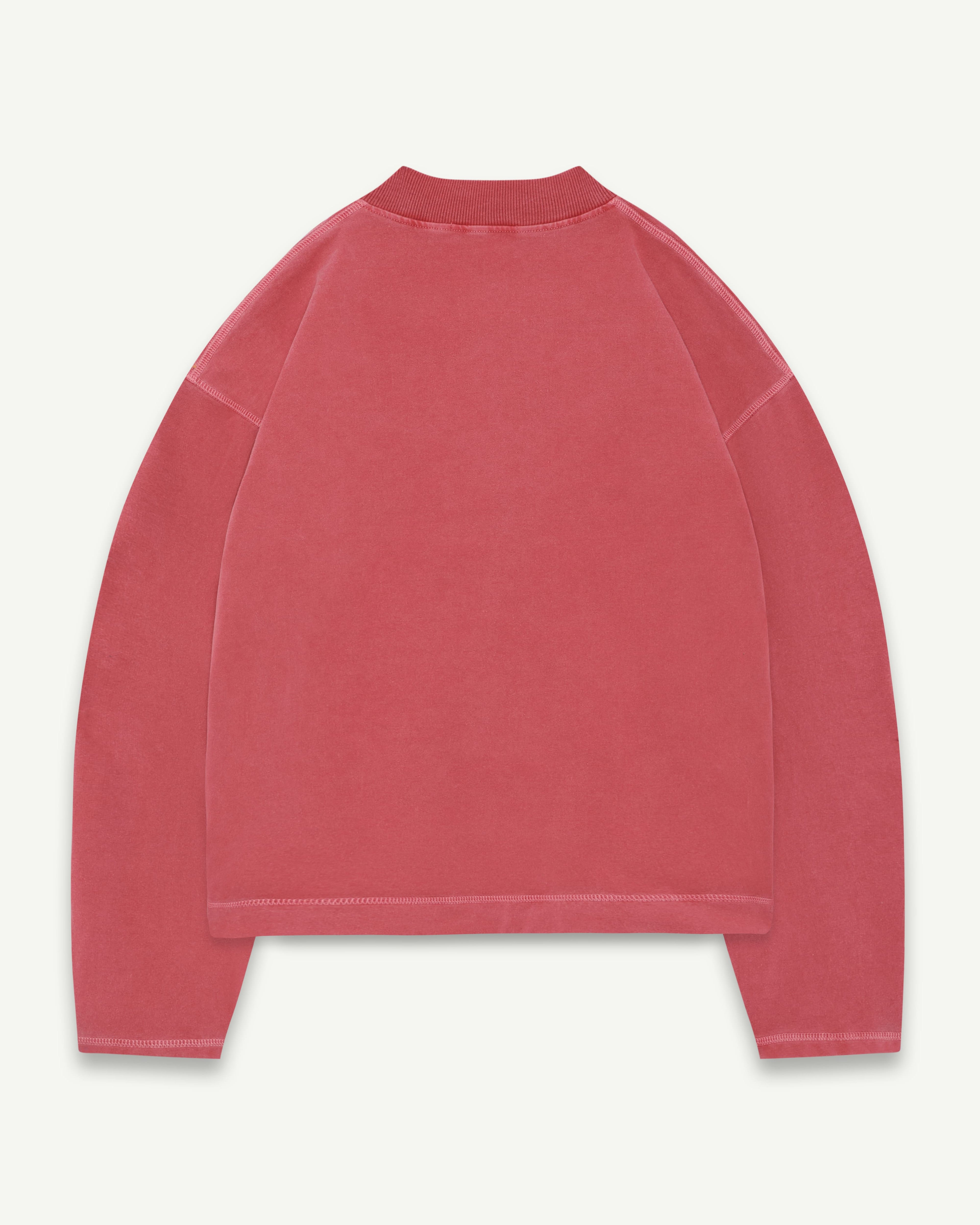 CONCHO CLOUDWEAVE™ HENLEY LONG SLEEVE - CANDY RED