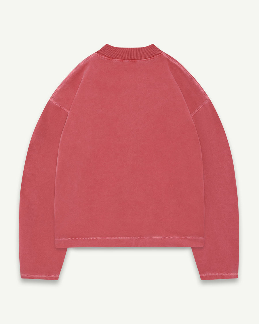 CONCHO CLOUDWEAVE™ HENLEY LONG SLEEVE - CANDY RED