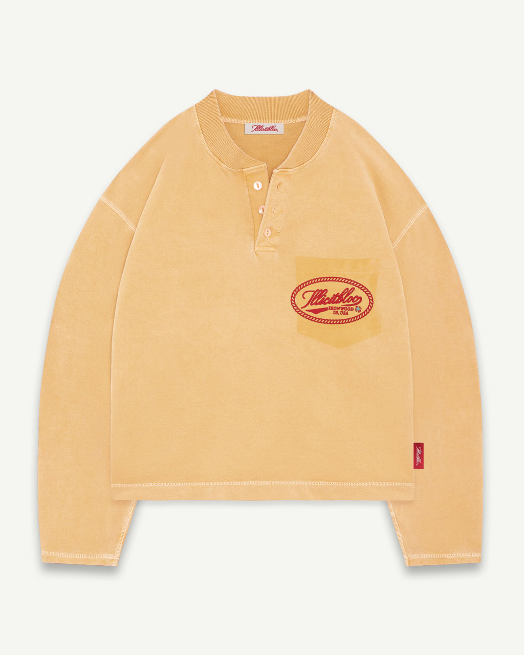 CONCHO CLOUDWEAVE™ HENLEY LONG SLEEVE - MIMOSA
