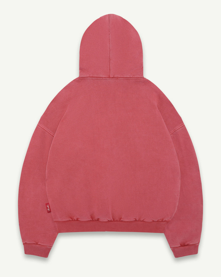 CONCHO IRONWEAVE™ ZIP HOODIE - CANDY RED