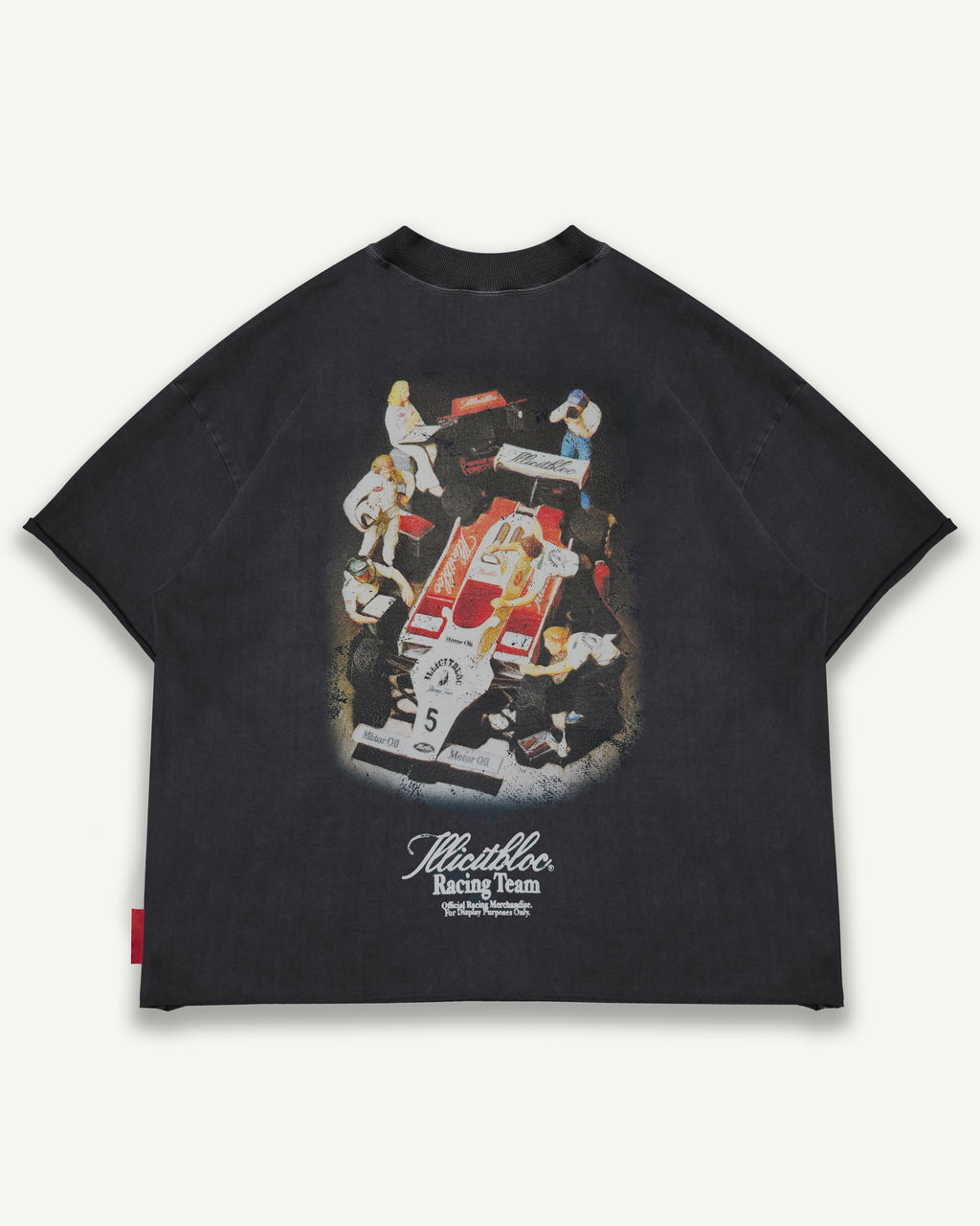 Crew Merch Raw Hem T-shirt - Vintage Black