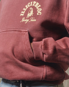RACING TEAM HOODIE - WASHED BURGUNDY