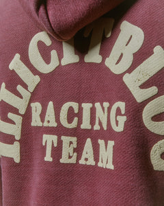 RACING TEAM HOODIE - WASHED BURGUNDY