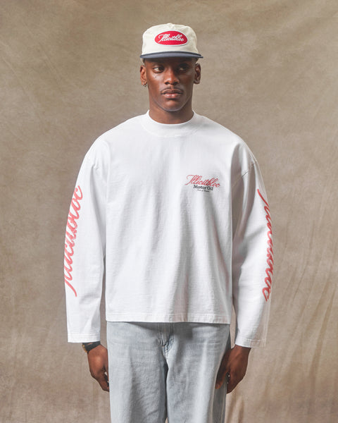 BULL MASCOT LONG SLEEVE T-SHIRT - WHITE