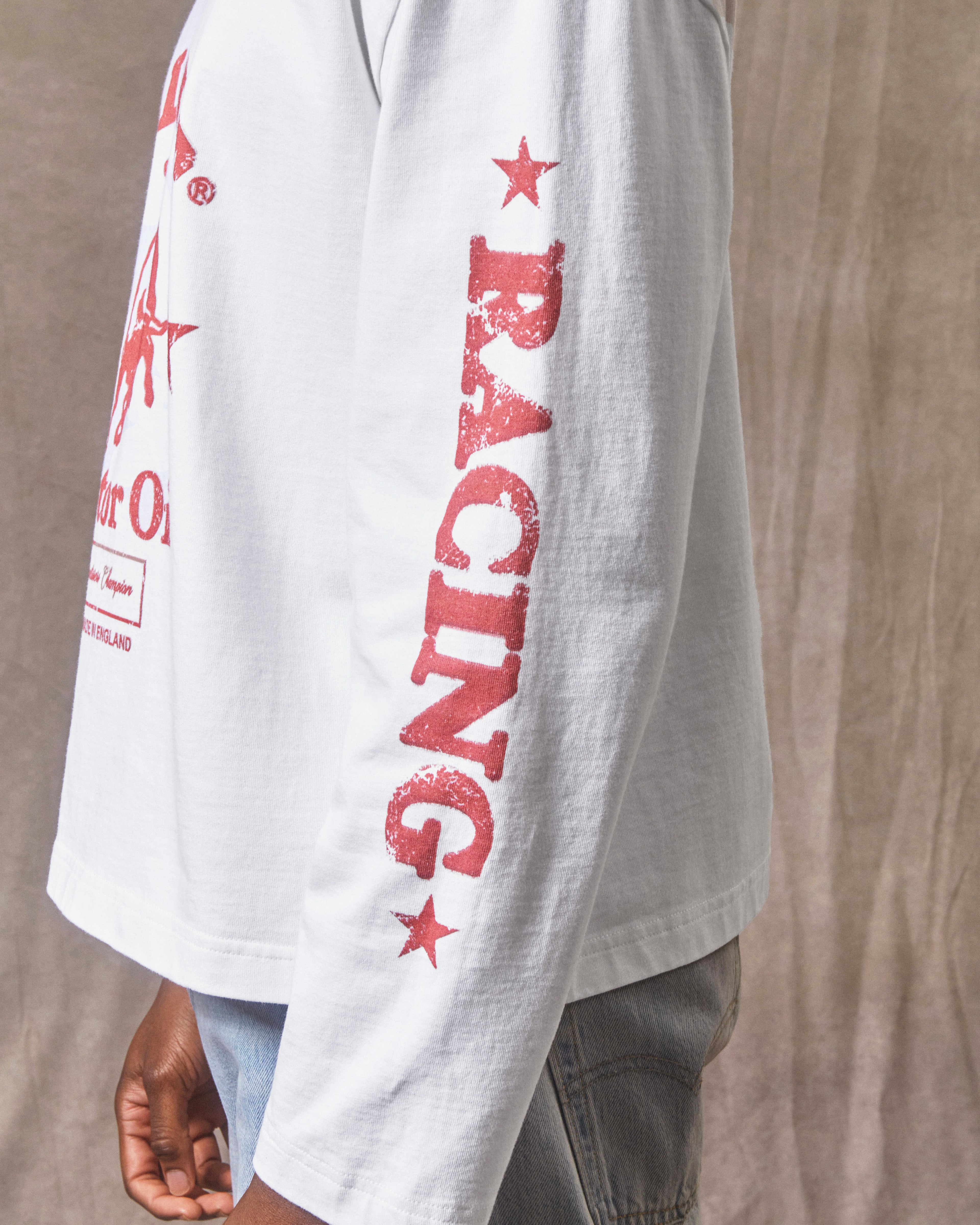 Motor Oil Long Sleeve T-shirt - White