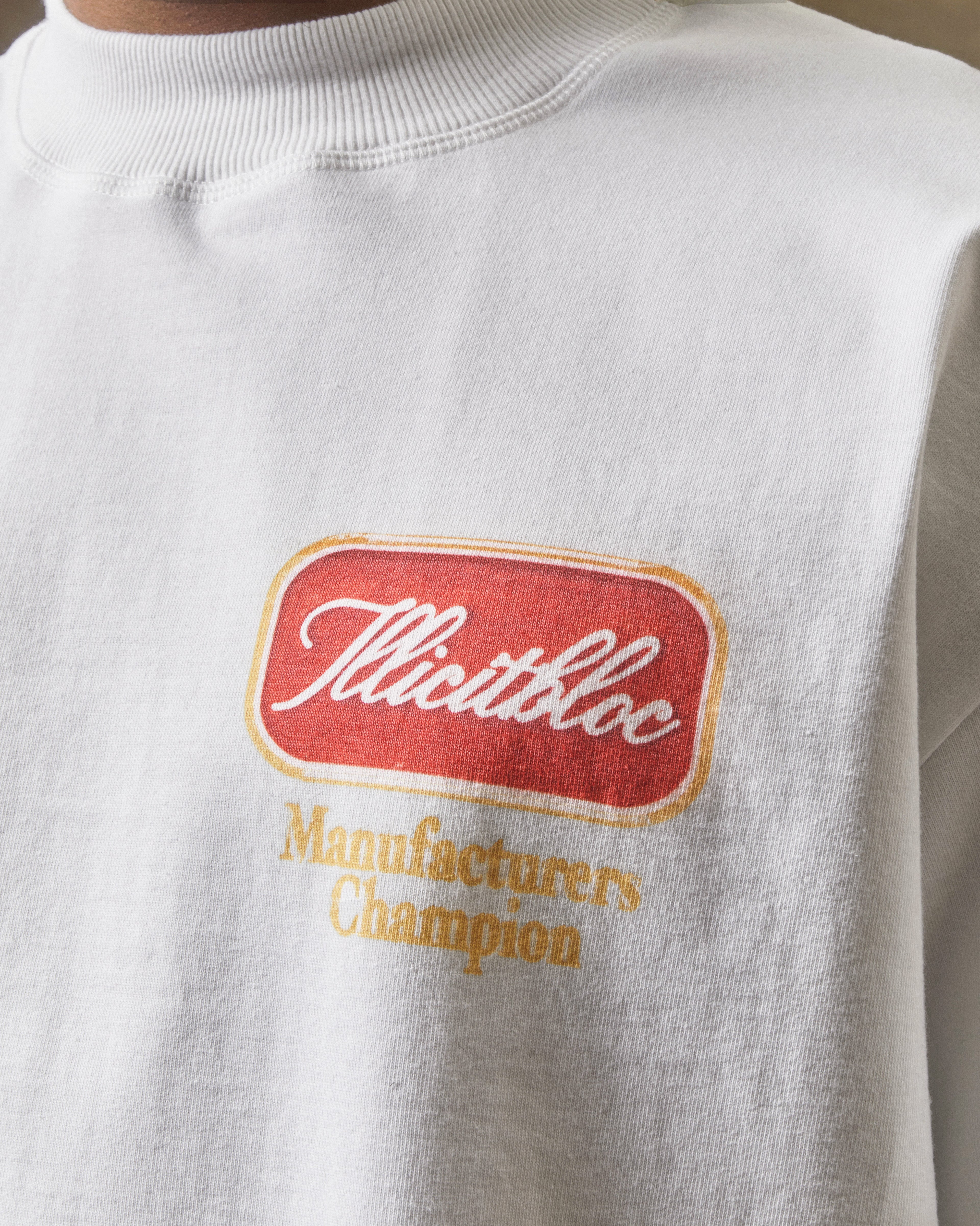 Champion Stamp Raw Hem T-shirt - White