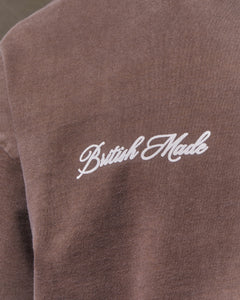 CHAMPION STAMP RAW HEM T-SHIRT - MOCHA