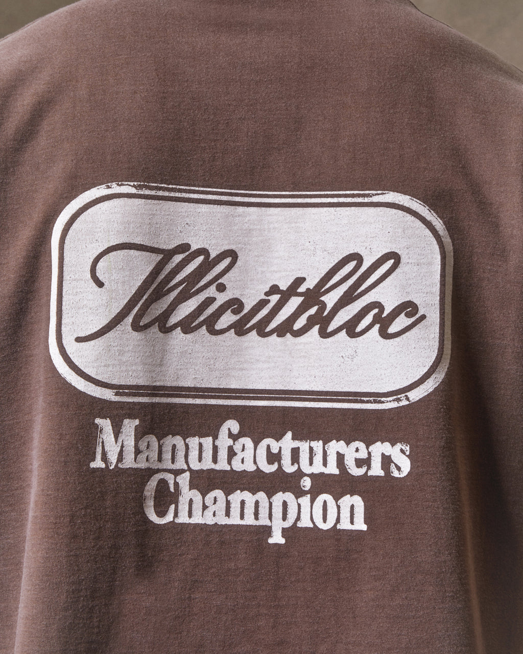 Champion Stamp Raw Hem T-shirt - Mocha