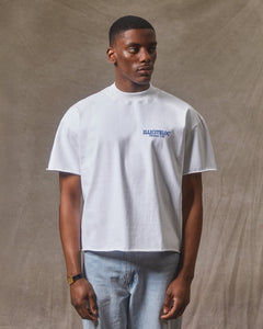 OIL CAN RAW HEM T-SHIRT - WHITE