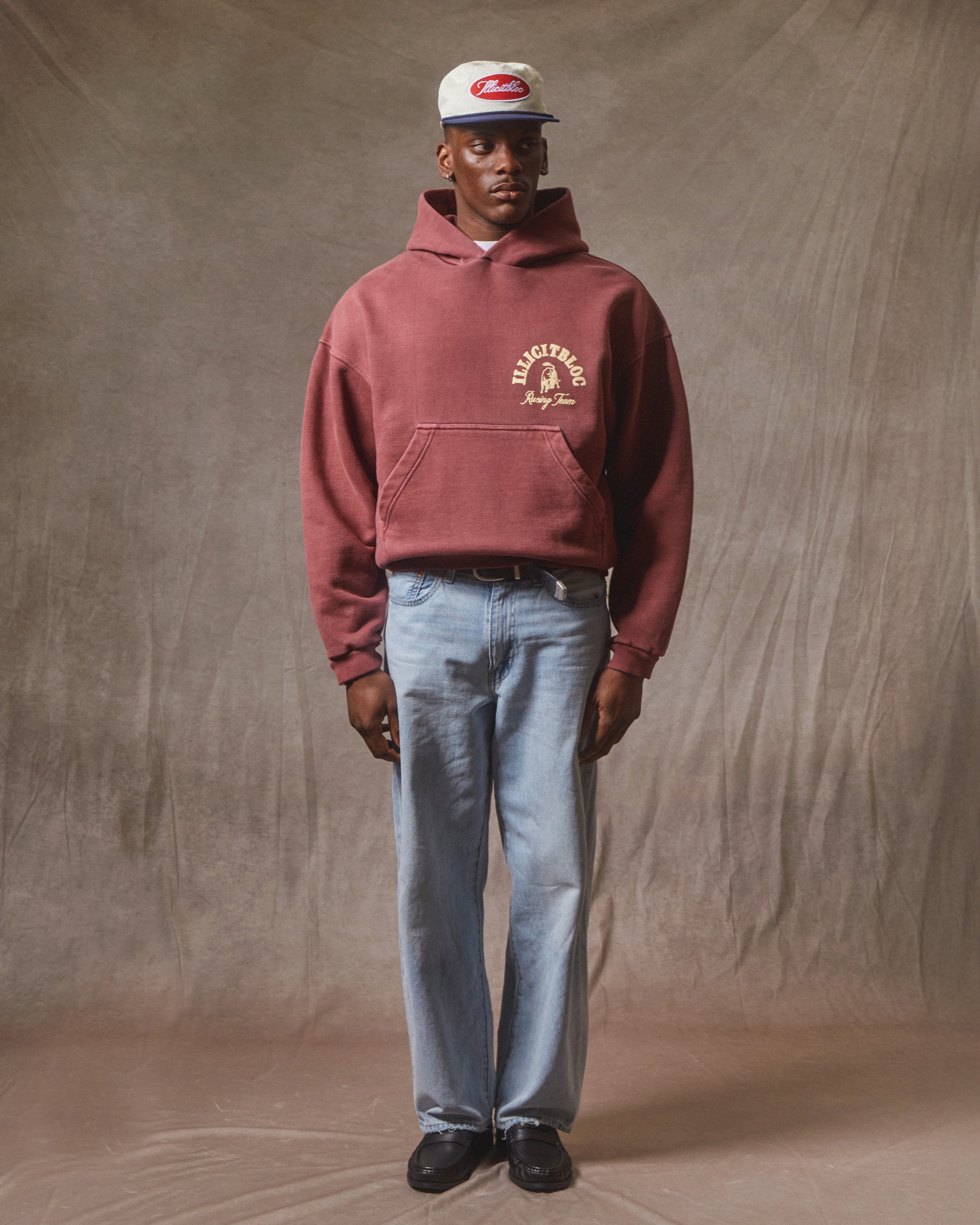 Racing Team Hoodie - Washed Burgundy