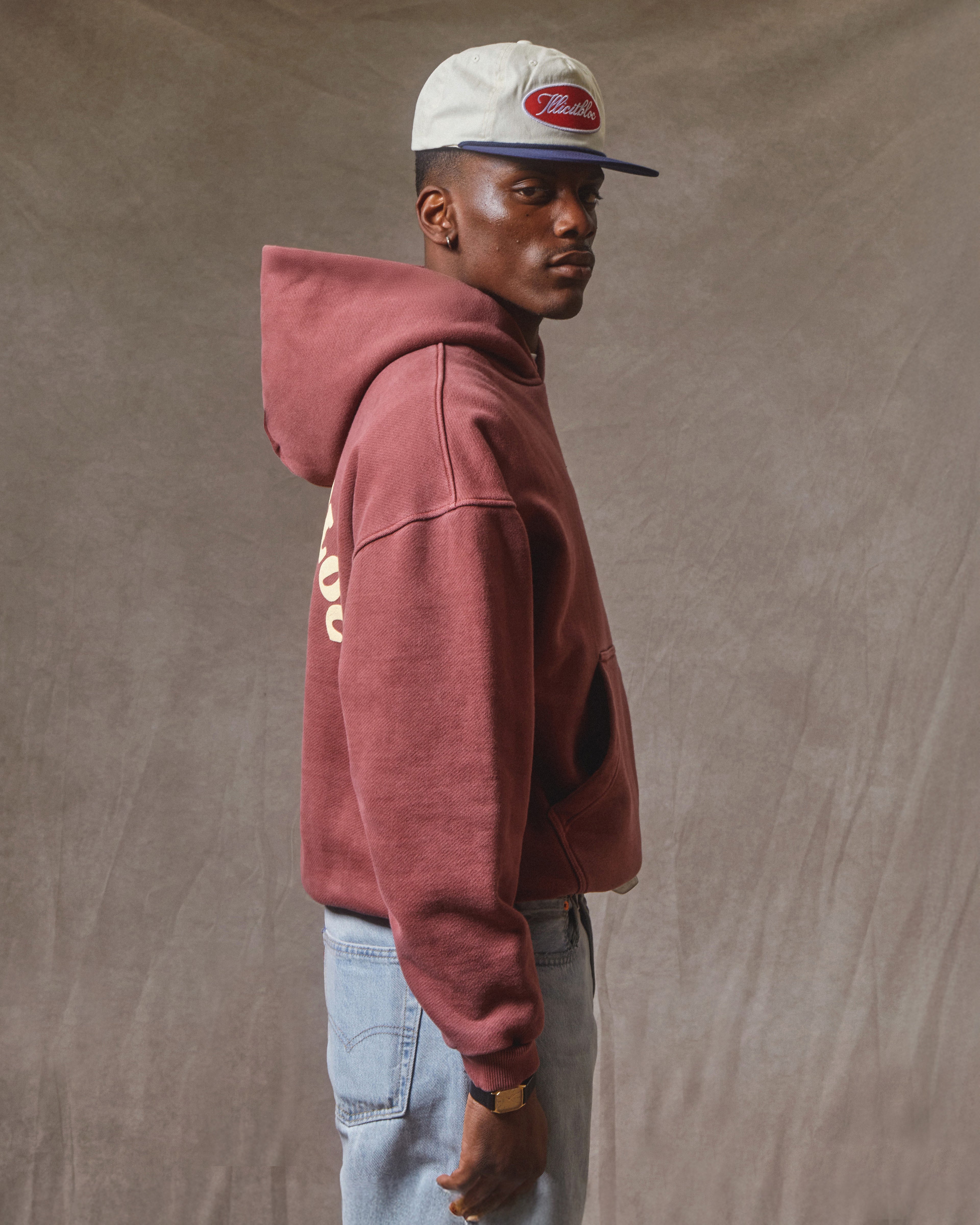 Racing Team Hoodie - Washed Burgundy