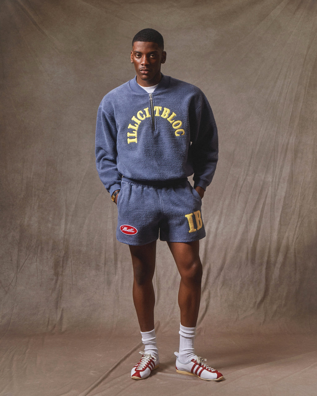 Reverse Spellout Sports Shorts - Washed Navy