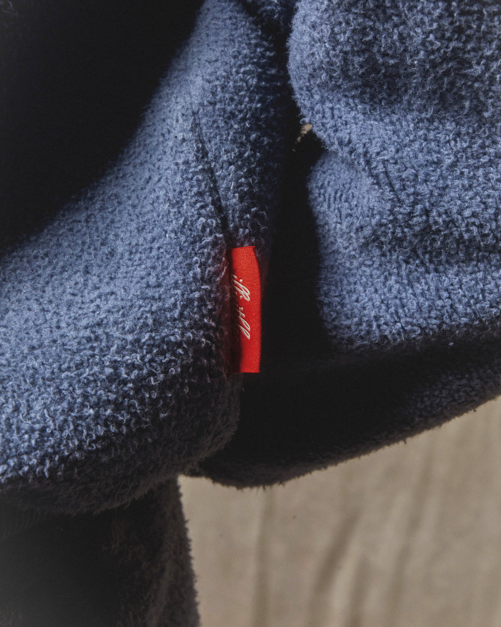 Reverse Spellout 1/4 Zip - Washed Navy