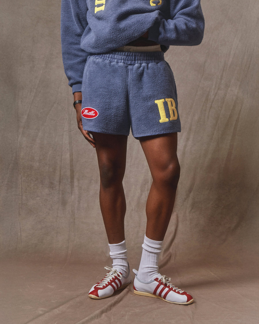 REVERSE SPELLOUT SPORTS SHORTS - WASHED NAVY