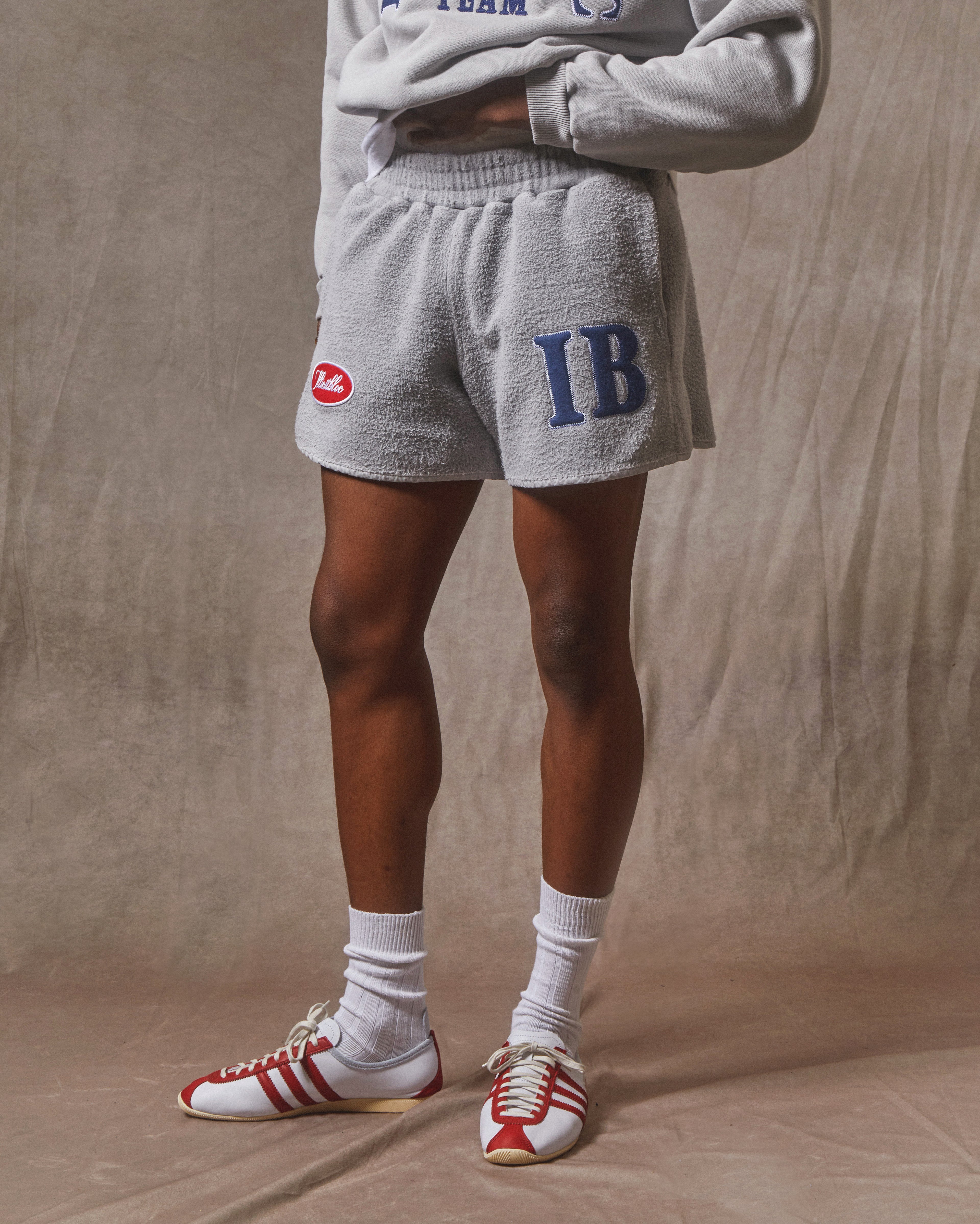 Reverse Spellout Sports Shorts - Powder Grey