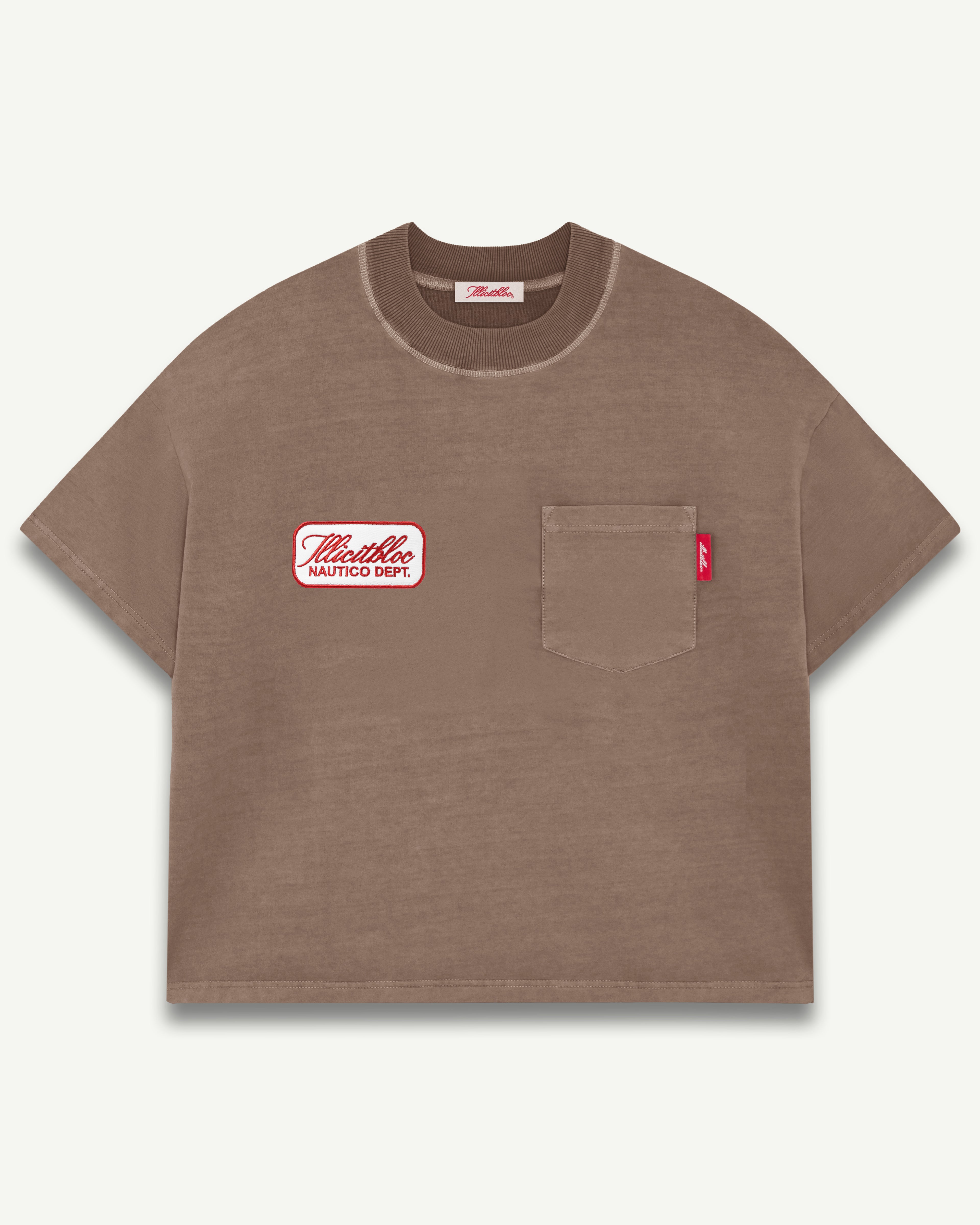 DEPT. POCKET T-SHIRT - WASHED BROWN