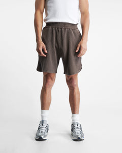 DRILL SHORTS - WASHED BROWN