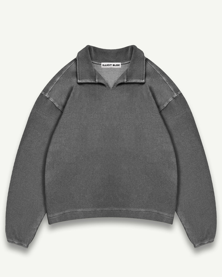 OTTOMAN DRILL TOP - WASHED BLACK