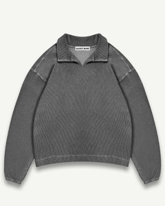 OTTOMAN DRILL TOP - WASHED BLACK