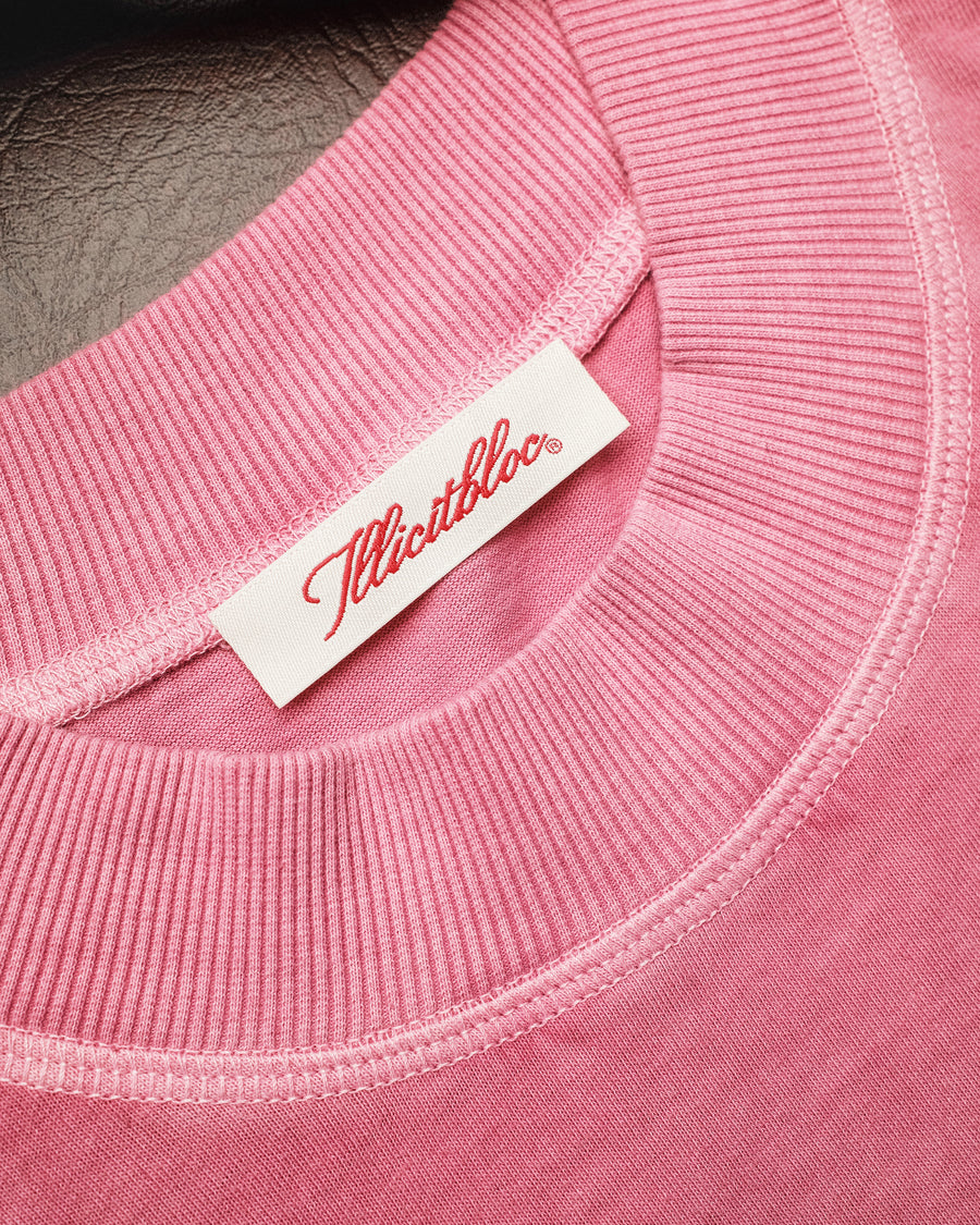 CHROME FEATHERKNIT™ LONG SLEEVE T-SHIRT - WASHED PINK